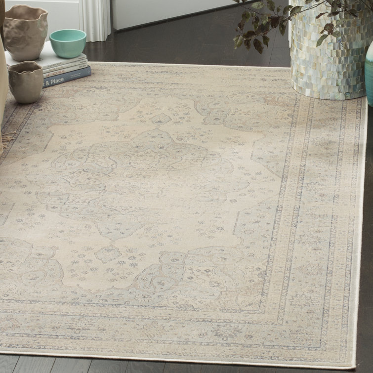 World Menagerie Goodman Light Blue/Cream Rug & Reviews Wayfair.co.uk